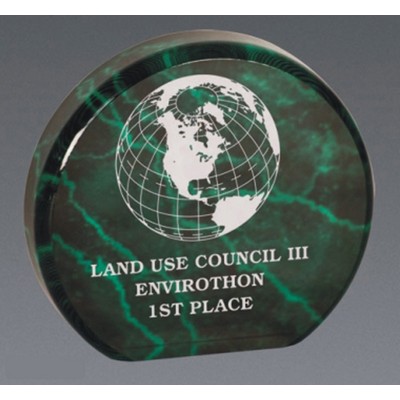 Green Acrylic Round Award (6"x1")