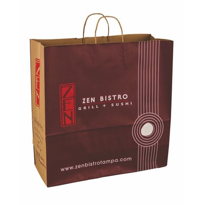 Recycled Kraft Paper Shopping Bag (16"x6"x19")