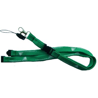 5/8" Wide Silkscreened Tubular Lanyard w/One Standard Attachment