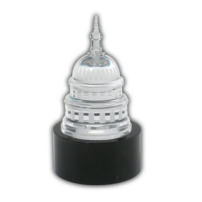 Building Lucite® Embedment Award on Base (3" x 5 5/8")
