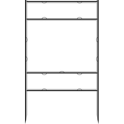 Black Angle Top Header Frame (18" x 24")