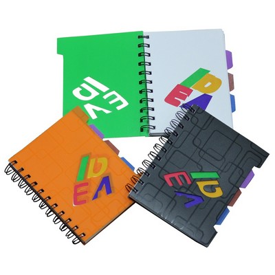 Hiqh Quality Recyclable PP Cover Spiral Notebook With Colored Inside Page