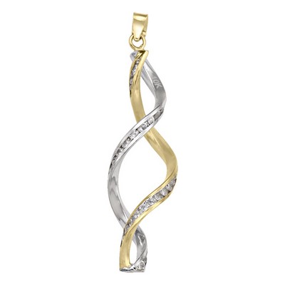 10K gold CZ fashion pendant