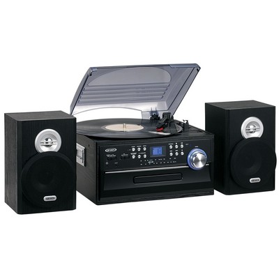 Jensen Audio 3 Speed Turntable, CD & AM/FM Radio w/Cassette Deck