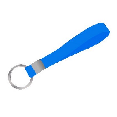 1/2" Wide Blank Silicone Wristband Keychain