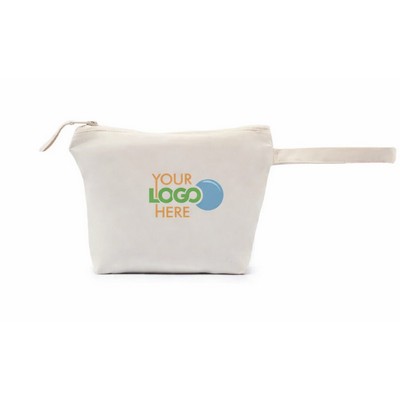 Cotton Zipper Wristlet Pouch