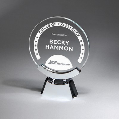 Circular Glass on Deco Base (Small)