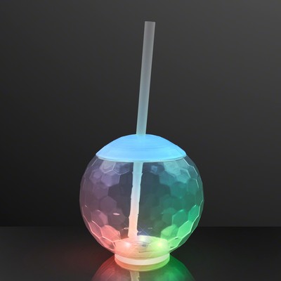 LED Disco Ball Tumbler Cups, Deluxe Light Base - BLANK