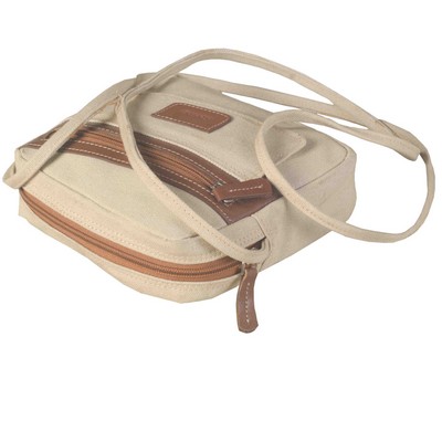 Evergreen Canvas Cross Body Sling Bag (7"x7"x1.5")