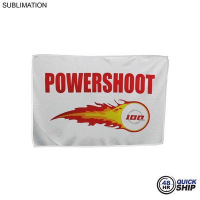 48 Hr Quick Ship -Microfiber Moisture Wicking, Cooling, Sport, White Suede Towel, Sublimated 12"x18"