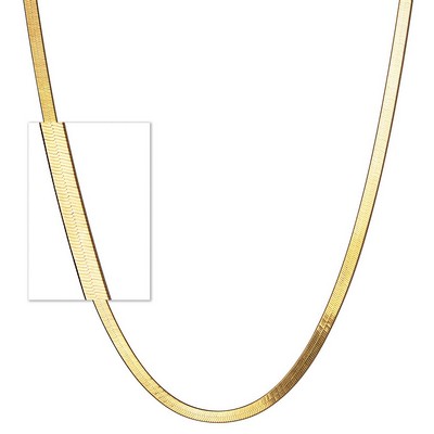 Jilco Inc. 16" 14K Yellow Gold Vermeil Herringbone Chain Necklace