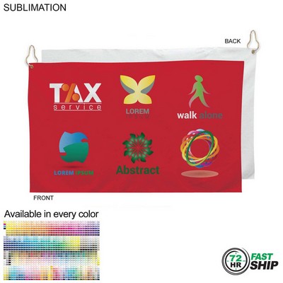 72 Hr Fast Ship - Colored Velour Terry Cotton Blend Golf Towel, (15"x25")