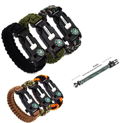 Compact Outdoor Essential Survival Bracelets Paracord Wristband