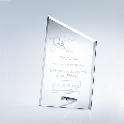 Beveled Sail Award w/Aluminum Pole - Medium