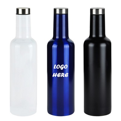 25Oz. Double Wall Stainless Steel Wine Bottle