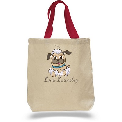 Sublimation 12 oz Poly Canvas Tote Bag - 15"W x 15"H x 3"G x