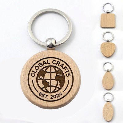 Wooden Keychain Blanks for Engraving