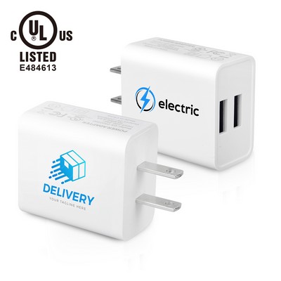 UL Listed 10W Dual Port Wall Charger