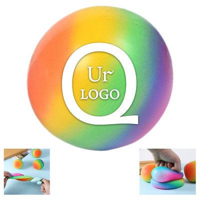 2.4" Rainbow Flour Stress Relief Ball