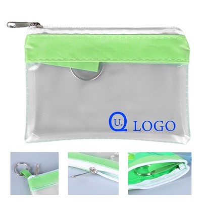 3-Tone Frosted PVC Pouch w/ Zipper Opening