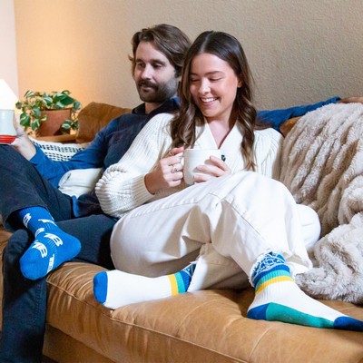Sports Movie Night Socks - Cinema Comfort for Your Feet - American Made