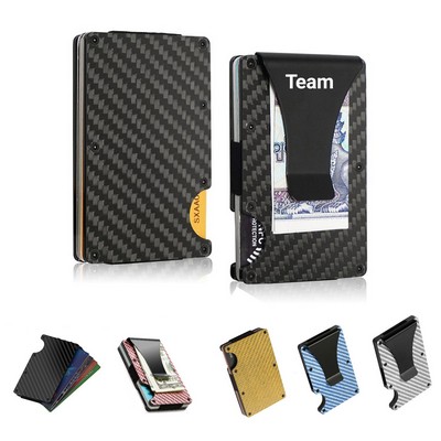 Carbon Fiber RFID Blocking Minimalist Wallet Card holder