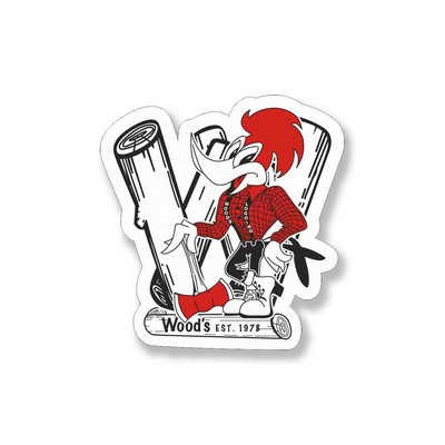 Decal On White Vinyl Material - Laminated For Extended Outdoor Use (3"X3.5")