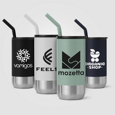 Atlantis - 16 oz. Double Wall Tumbler - Stainless with Recycled RPP Inner - Silkscreen