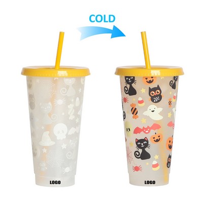 Non-Toxic 24 oz. Handy Halloween Plastic Color Changing Cup