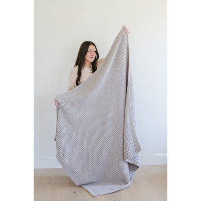 Waffle Knit Oatmeal-Throw