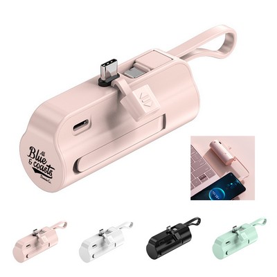 5000mAh Power Bank w/ Built In Connector