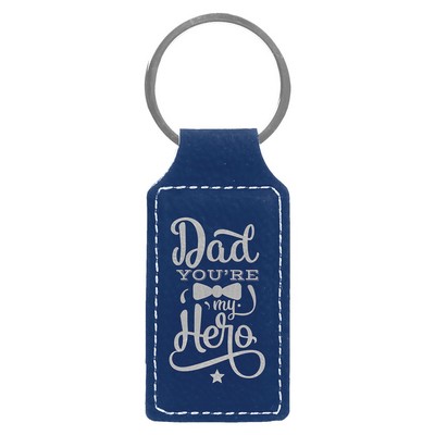 Leatherette Rectangle Keychain