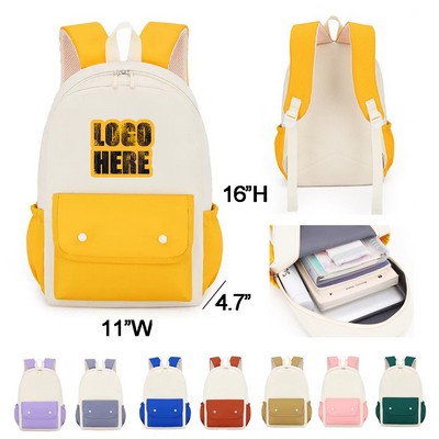 Full Color Imprint 16"School Backpack Schoolbag