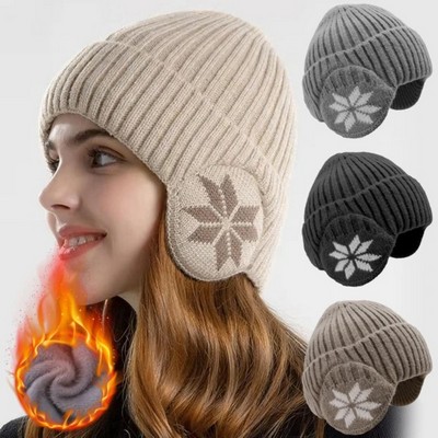 Unisex Soft Winter Knitted Plush Beanie