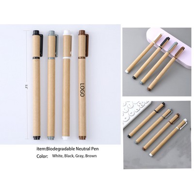 Eco Friendly Custom Kraft Paper Pen w/Cap Action