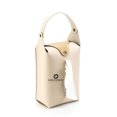 Hanging Leather Tissue Holder
