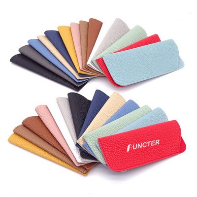 Lychee PU Leather Eyeglass Case