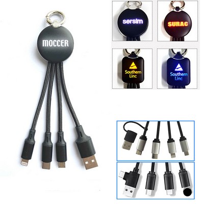 Light Up Charging Cable w/Keychain
