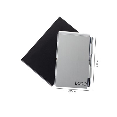 Aluminum Pocket Flip Notebook