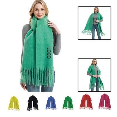 Vibrant-Hued Cozy Pashmina