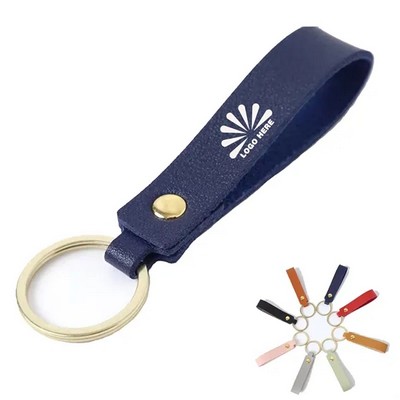 Leather Keychain With Customizable Logo