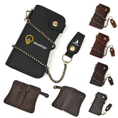 Men's Genuine Leather Long Wallet