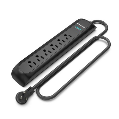 Monster Power Strip/Surge Protector 6 Ft - Black