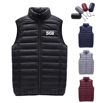 Men's Lightweight Nylon Puffer Vest