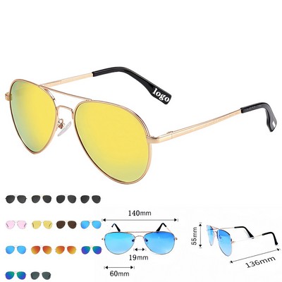 Fashion Colorful Reflective Sunglasses With UV Protection
