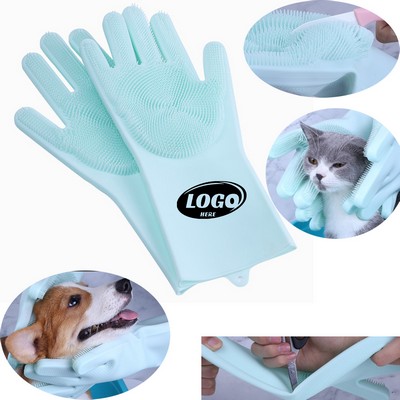 Silicone Pet Bathing Gloves