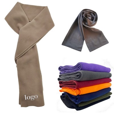 Embroidery Warm Fleece Winter Scarf