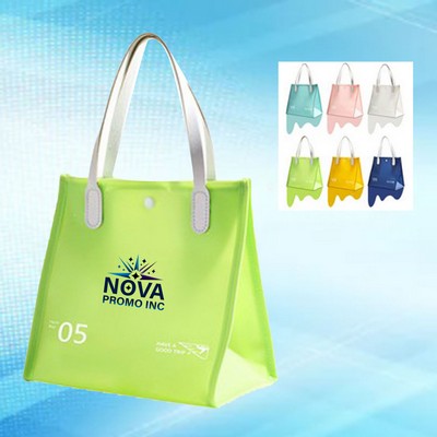 Octagonal PVC Jelly Beach Tote Bag