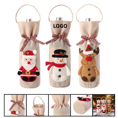 Christmas Handheld Wine Bottle Decorative Bag