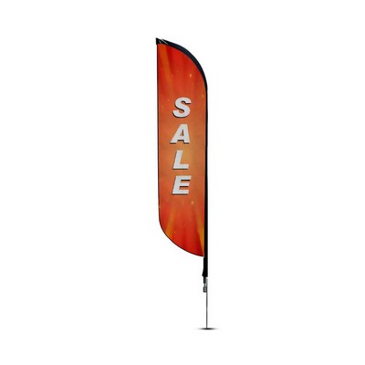 1.5' x 5.5' Feather Flag Mesh with Cross Base